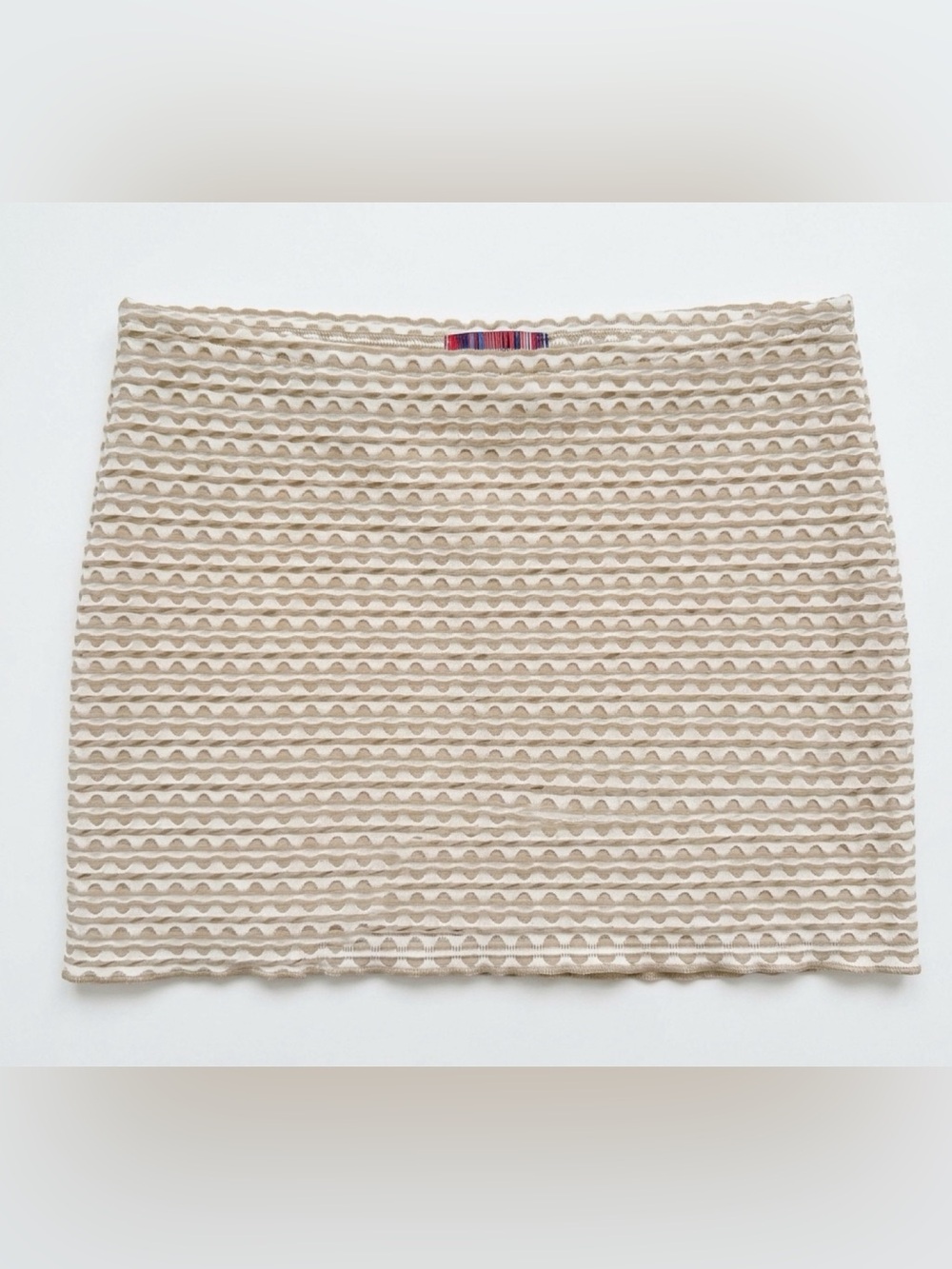 Urban Outfitters Cream Ribbed Mini Skirt